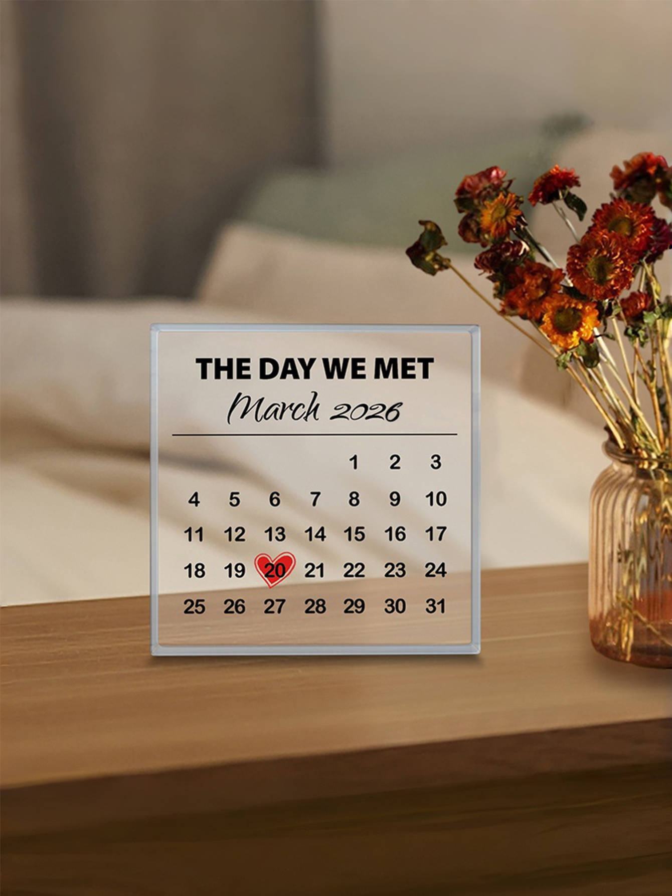 Custom Acrylic Anniversary Date Plaque